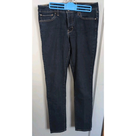 Levis 711 Jeans Sz 31 Womens Blue Pants Stretch Ladies Denim‎ Mid Rise Skinny - Picture 1 of 7